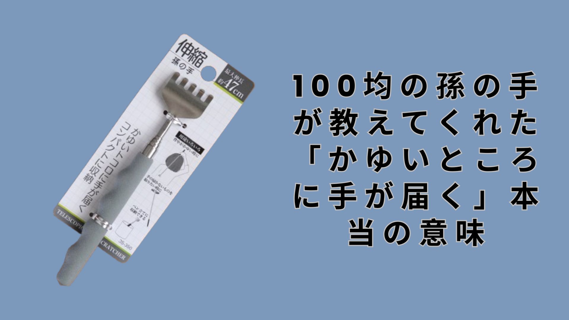 【ダイソー・セリア】100均の孫の手が教えてくれた「かゆいところに手が届く」本当の意味