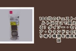 100均のチェストベルトはどこで買える？ダイソー・セリア・キャンドゥの売り場や種類を徹底解説
