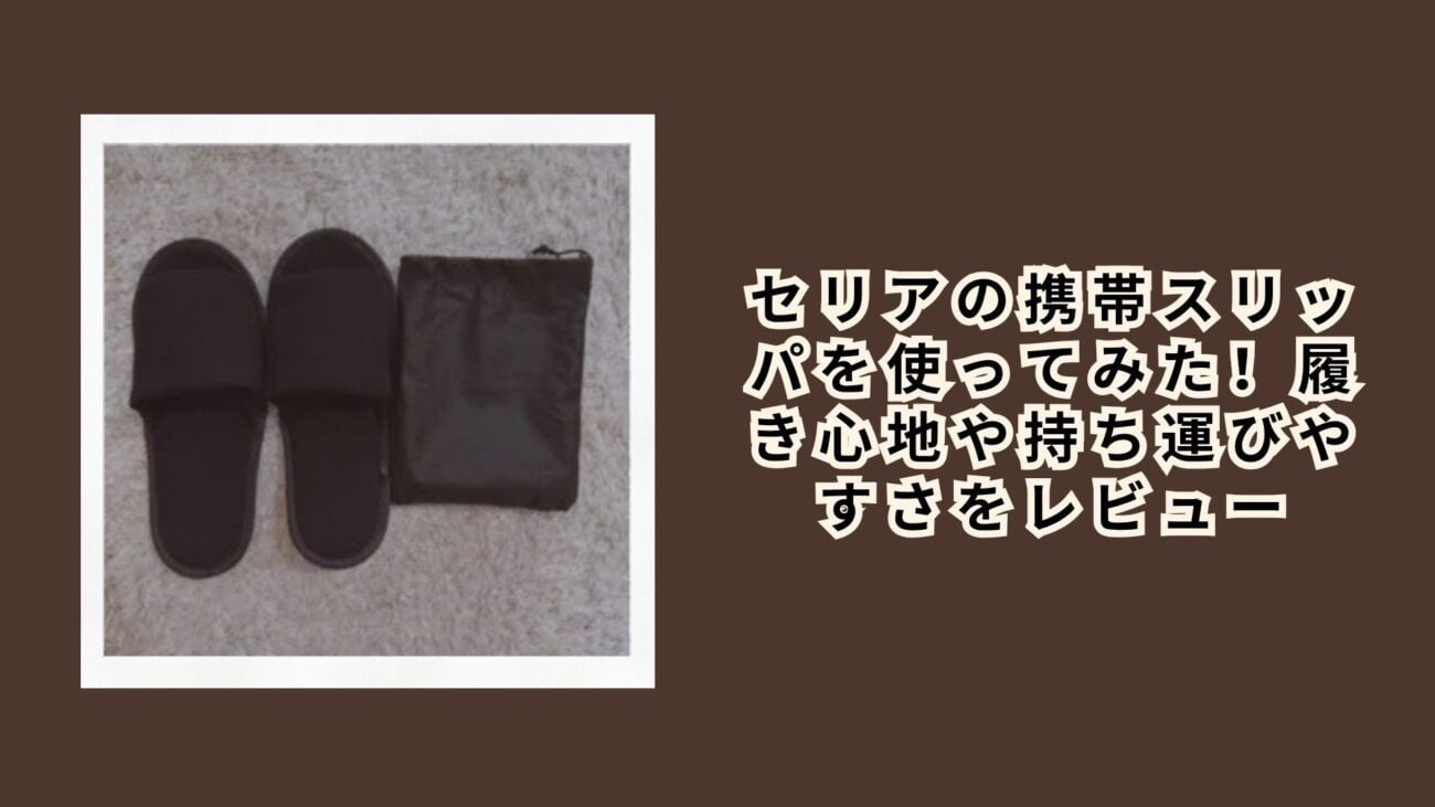 セリアの携帯スリッパを使ってみた！履き心地や持ち運びやすさをレビュー