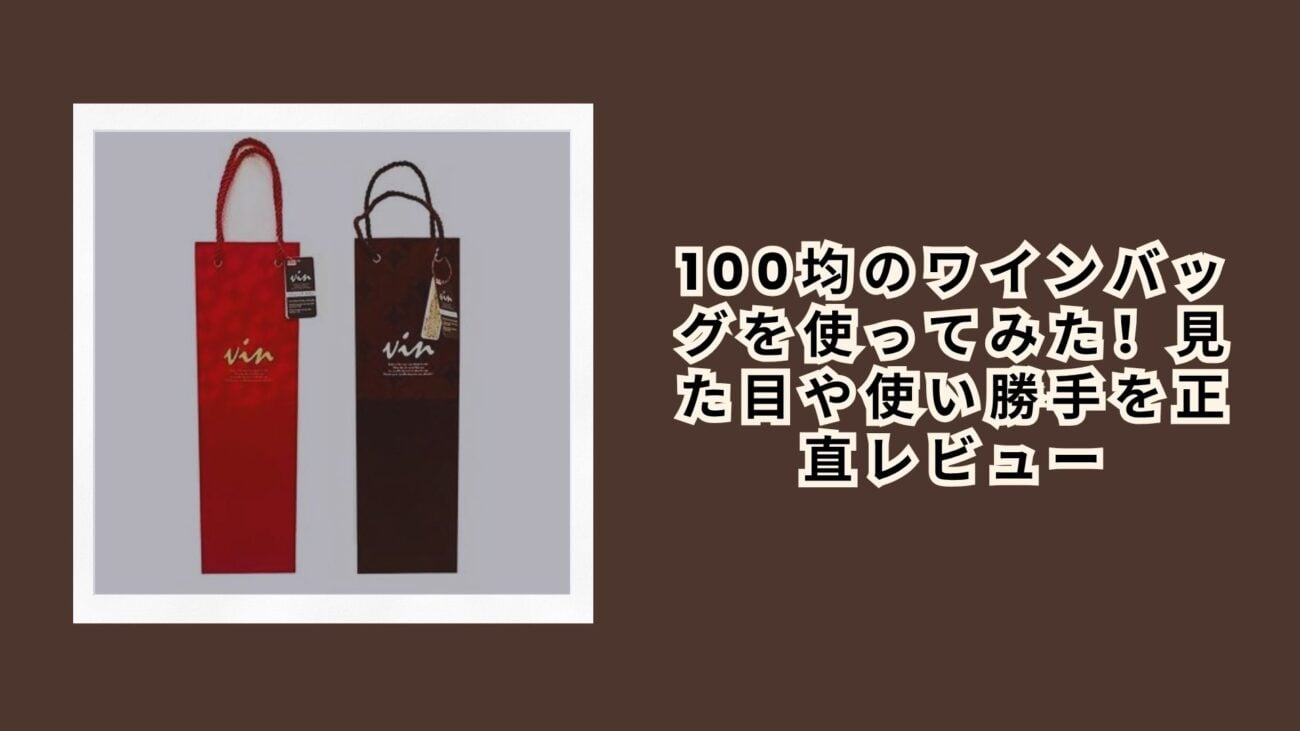 100均のワインバッグを使ってみた！見た目や使い勝手を正直レビュー