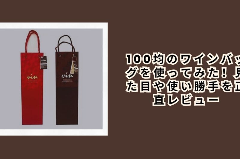100均のワインバッグを使ってみた！見た目や使い勝手を正直レビュー